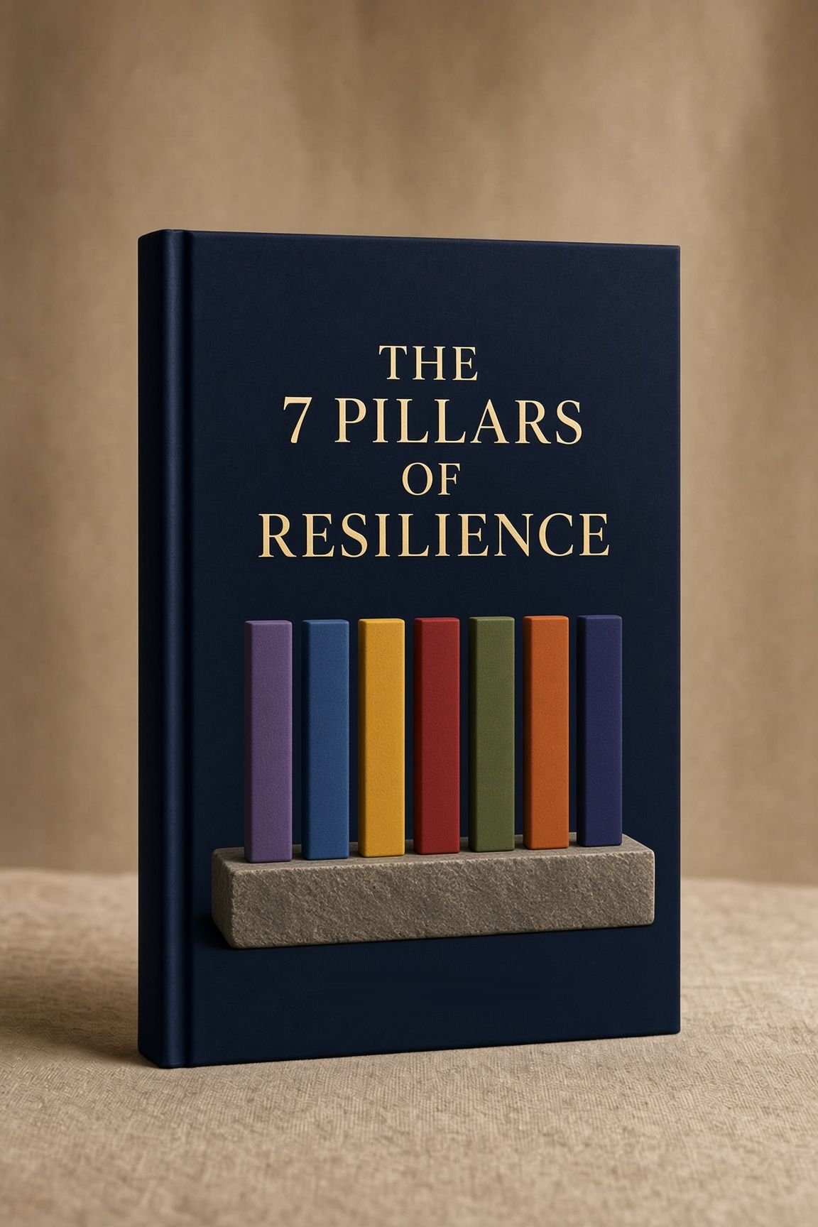 The 7 Pillars of Resilience — book cover with seven colored pillars